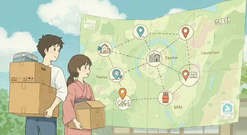 引越しとともにガス選びを考えるカップル